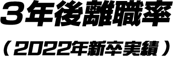 ３年後離職率（2022年新卒実績）