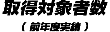 取得対象者数（前年度実績）