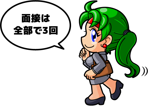 面接は全部で3回